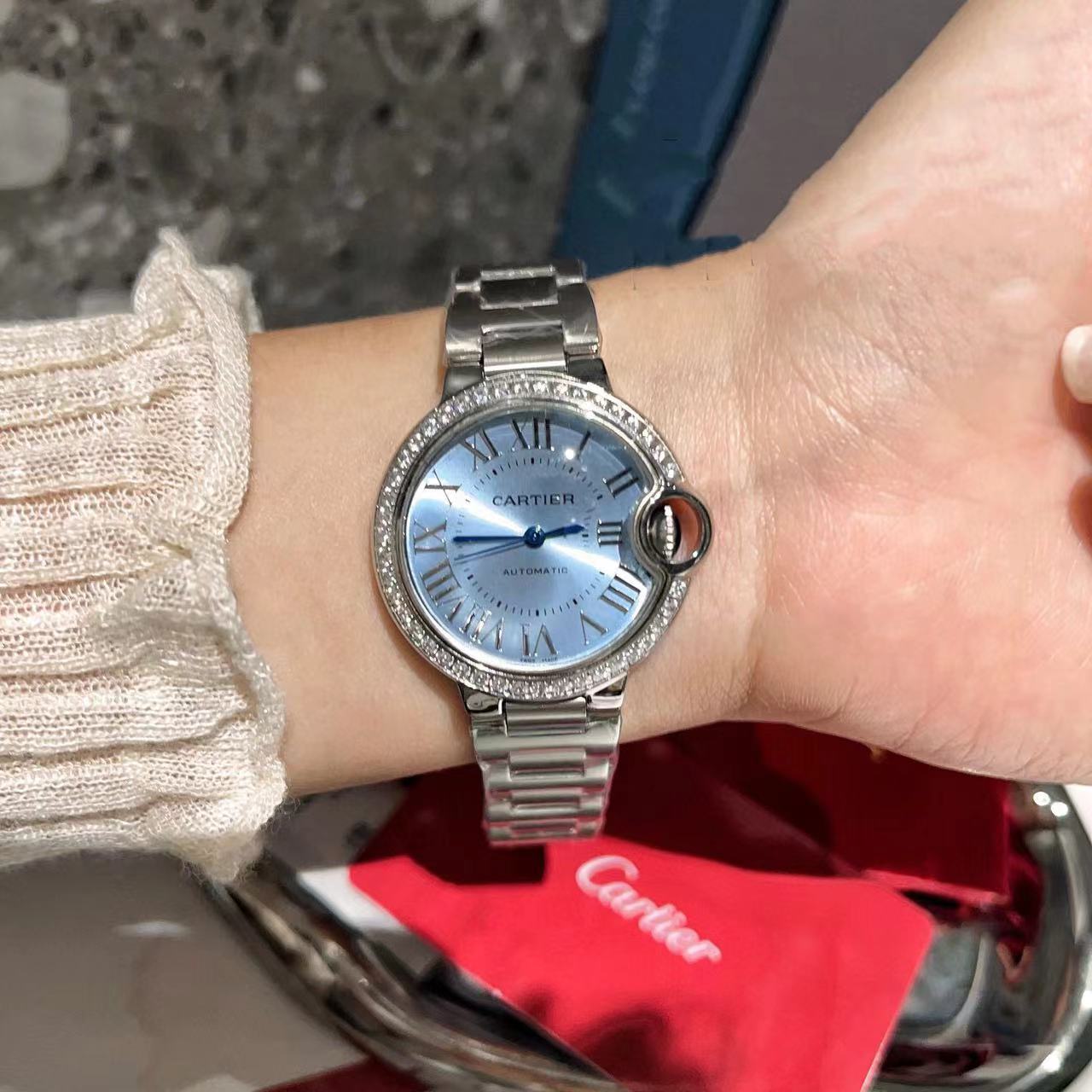 CART1ER 高品質スチールバンドレディースウォッチ 33mm【50％割引+送料無料】