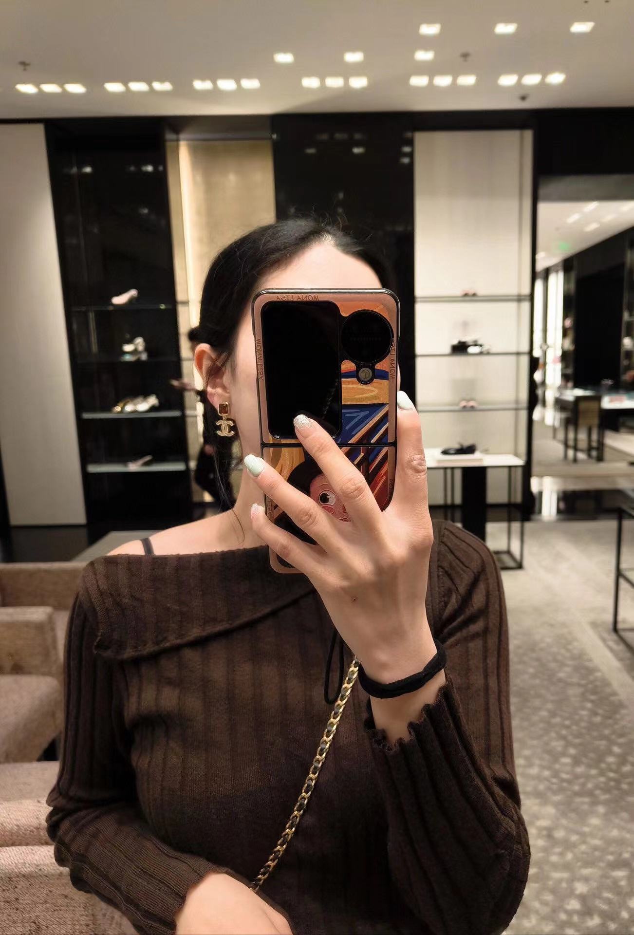 CHANE1 ルビー ダブルC スタッドピアス【50％割引+送料無料】