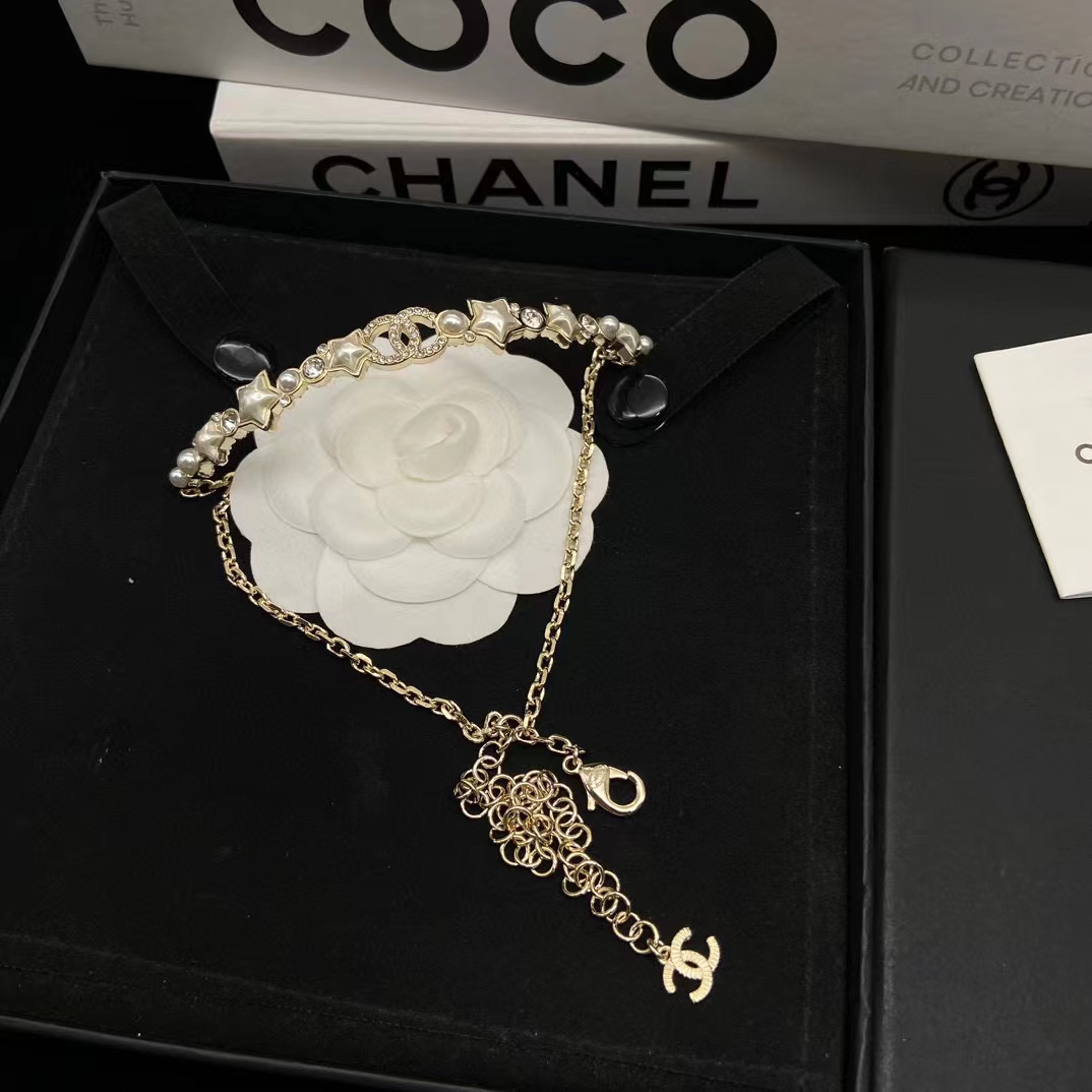 CHANE1 五芒星 ダブルC ネックレス【50％割引+送料無料】