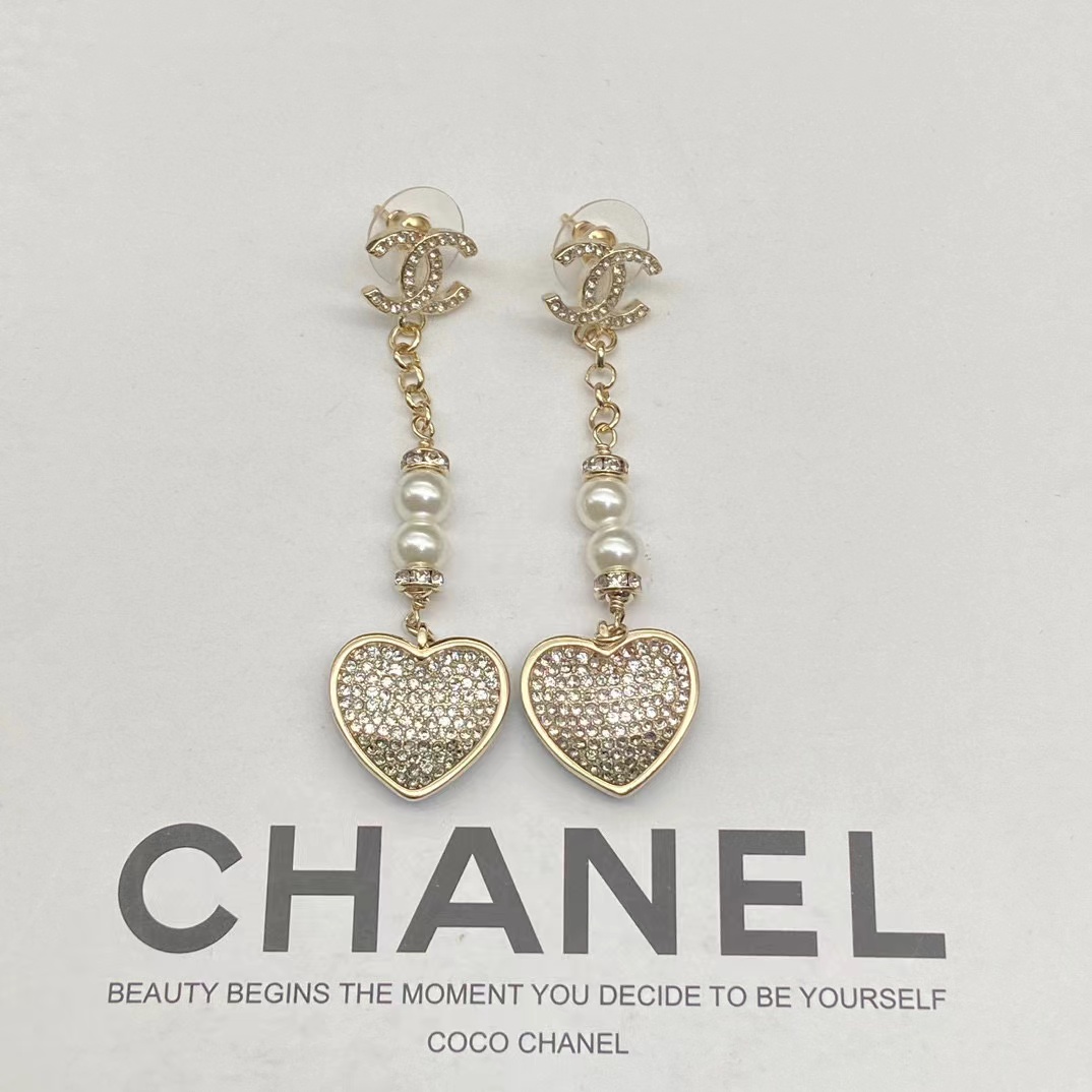 CHANE1 ハートロングピアス【50％割引+送料無料】