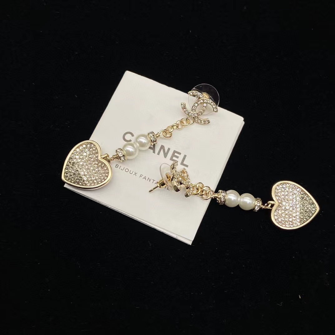 CHANE1 ハートロングピアス【50％割引+送料無料】
