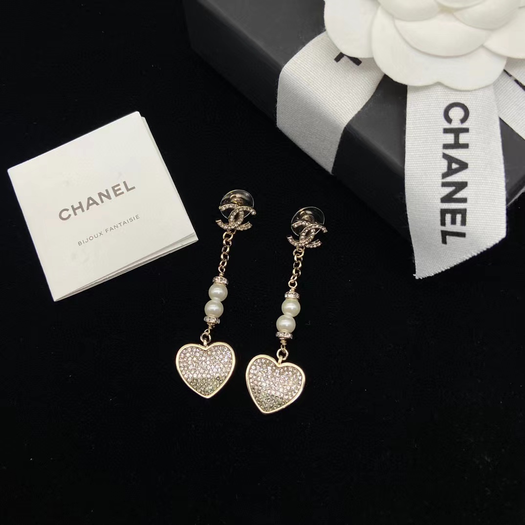 CHANE1 ハートロングピアス【50％割引+送料無料】