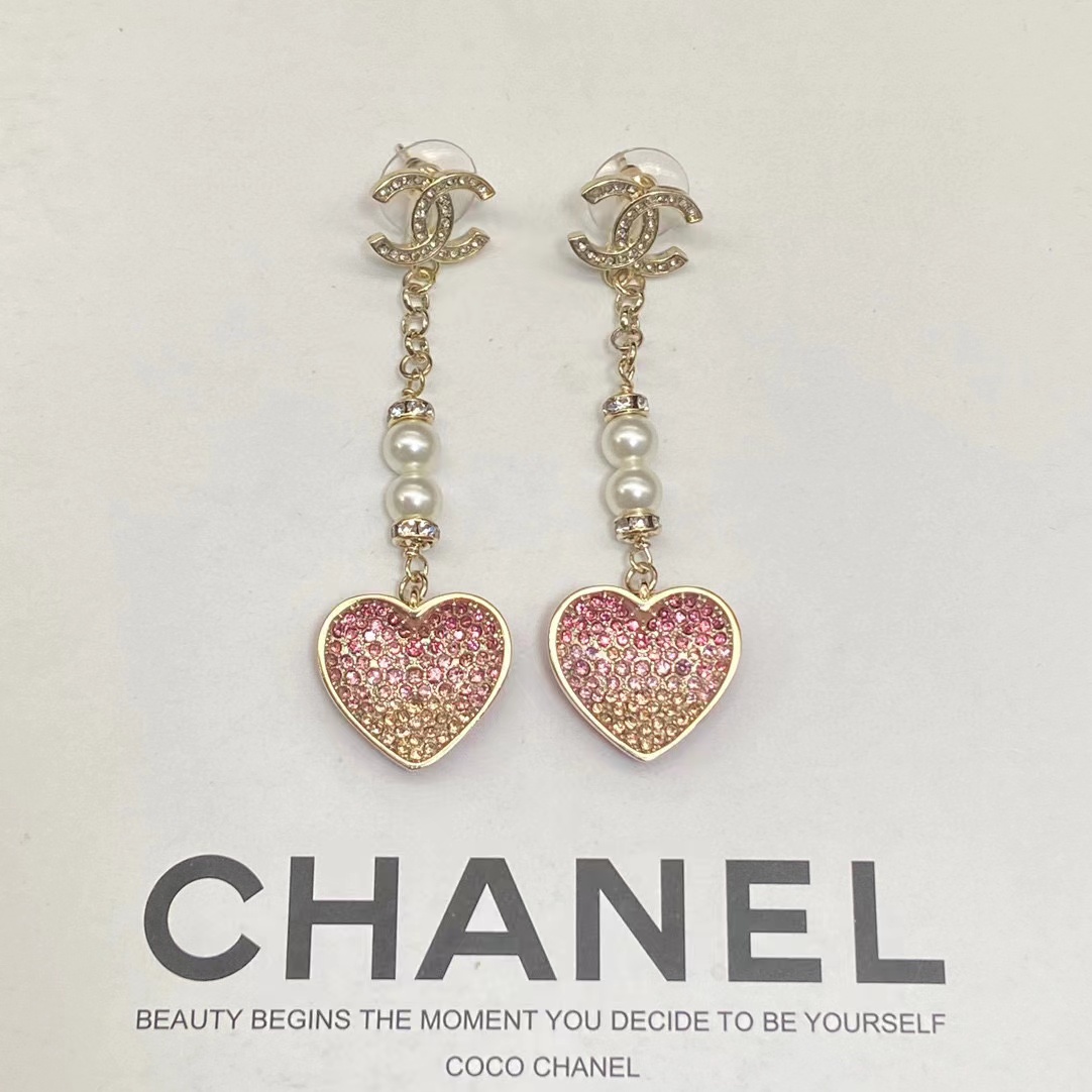 CHANE1 ハートロングピアス【50％割引+送料無料】