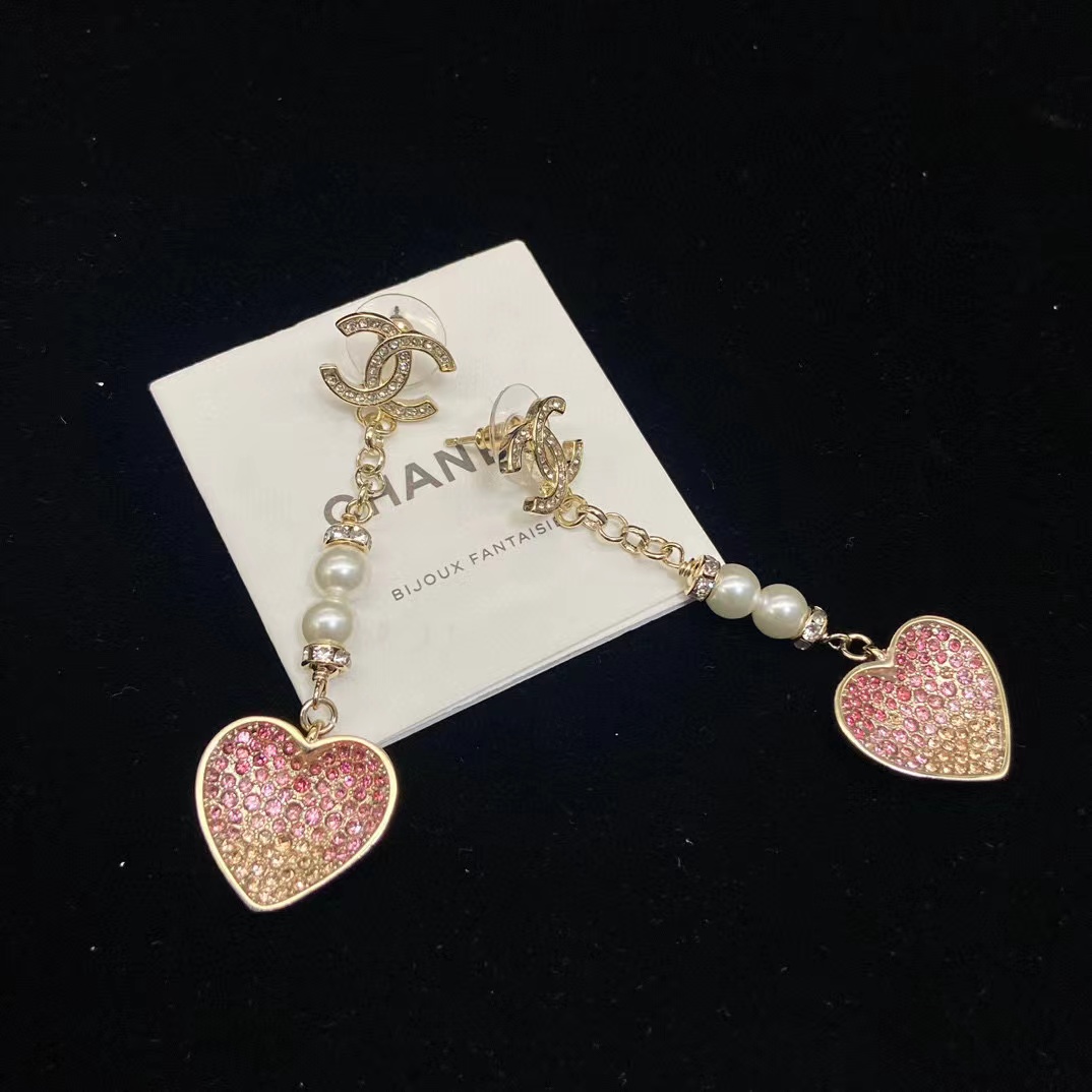 CHANE1 ハートロングピアス【50％割引+送料無料】