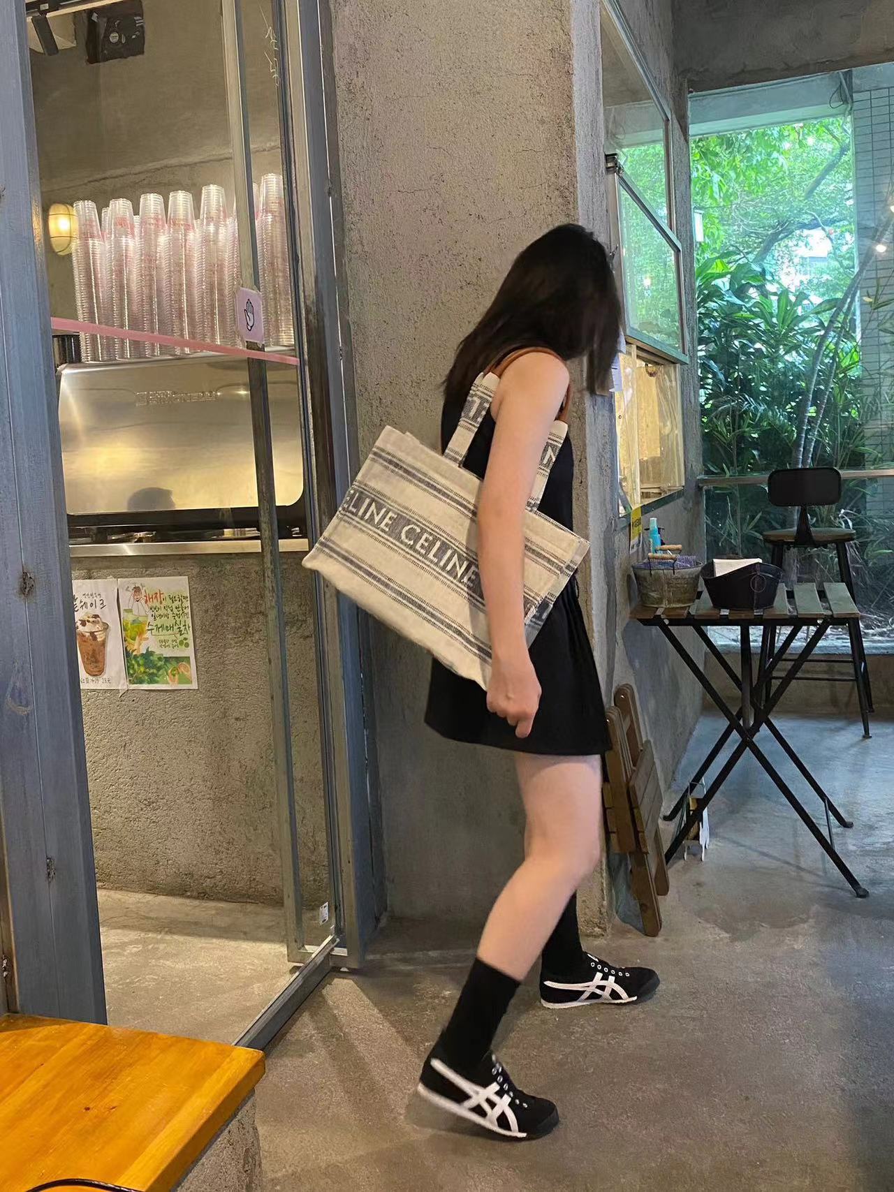 CEL1NE シンプルレターカラーマッチングショッピングバッグ【 50％割引+送料無料】