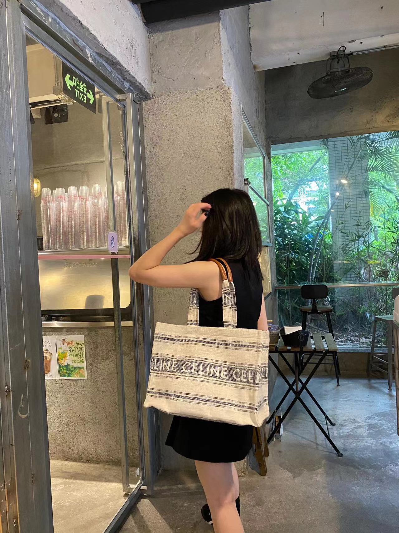 CEL1NE シンプルレターカラーマッチングショッピングバッグ【 50％割引+送料無料】