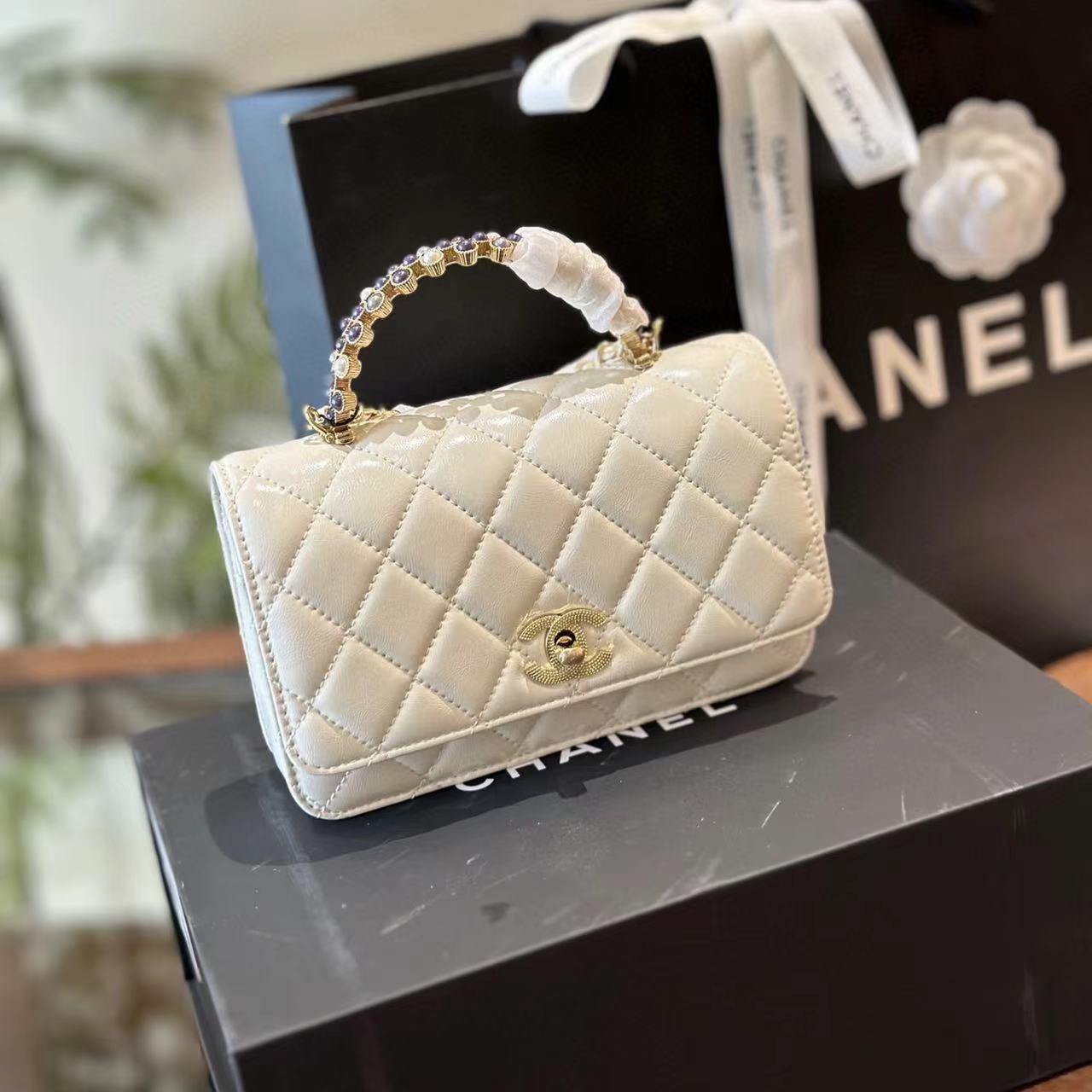 CHANE1 ハンドルパールトートバッグ【 50％割引+送料無料】