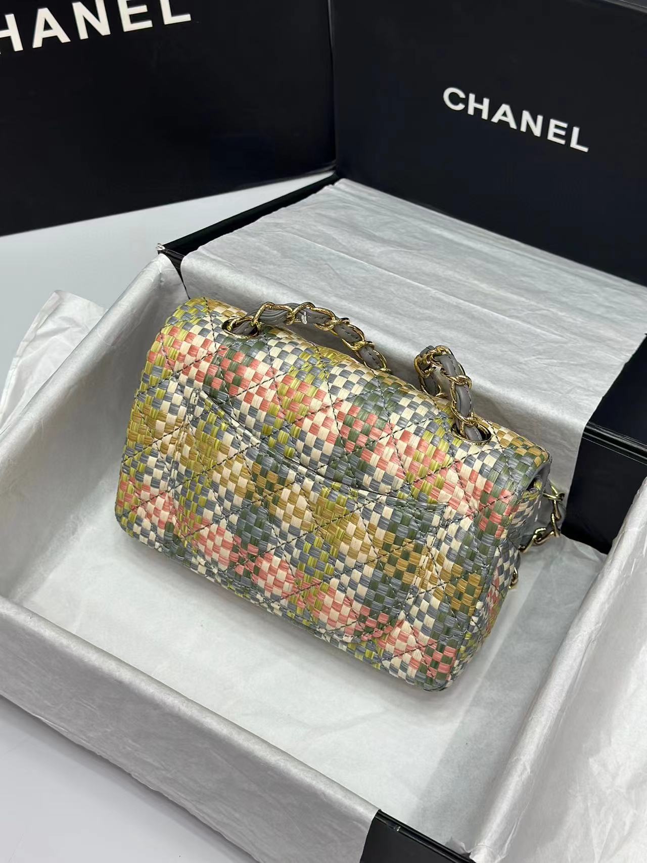 CHANE1 カラフルストローショルダークロスボディバッグ【 50％割引+送料無料】