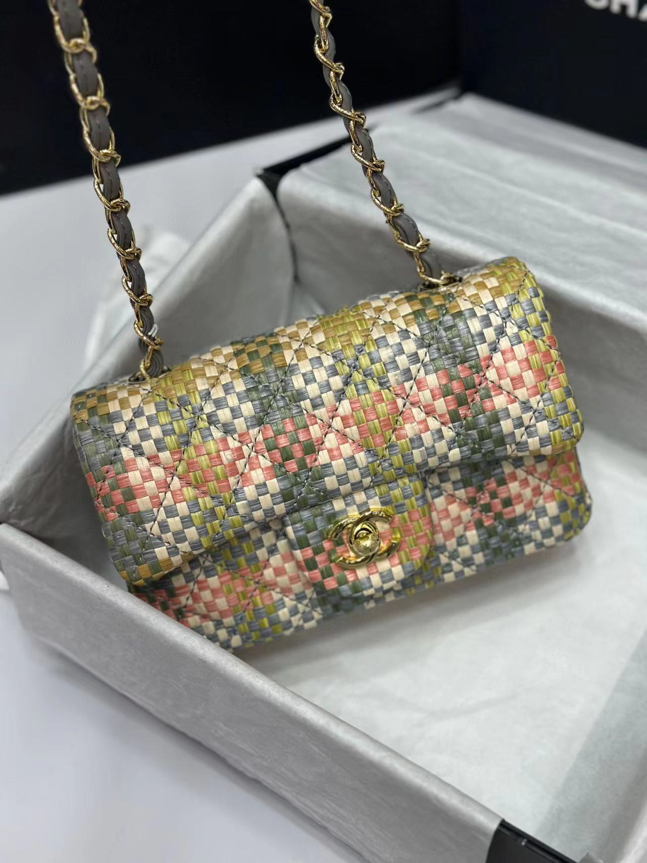 CHANE1 カラフルストローショルダークロスボディバッグ【 50％割引+送料無料】