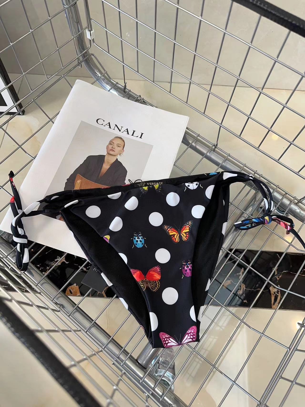 VERSACE ポルカドット ワンピース水着【50％割引+送料無料】