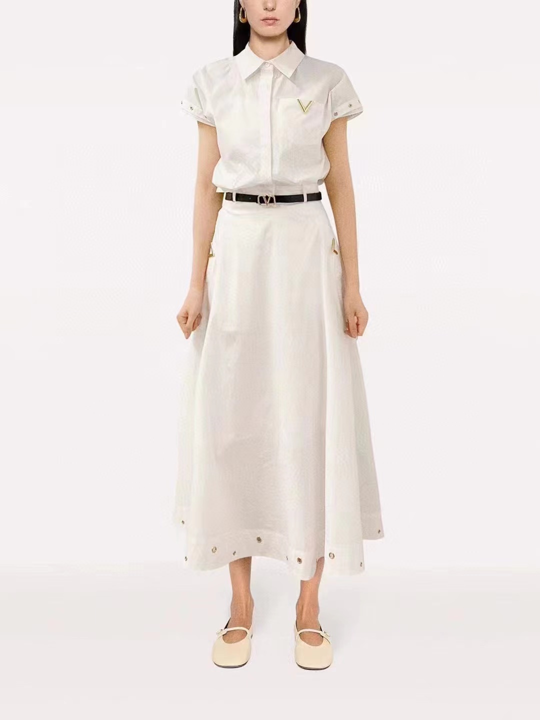 VALENT1NO ラペルトップ+スカート 2点セット【50％割引+送料無料】