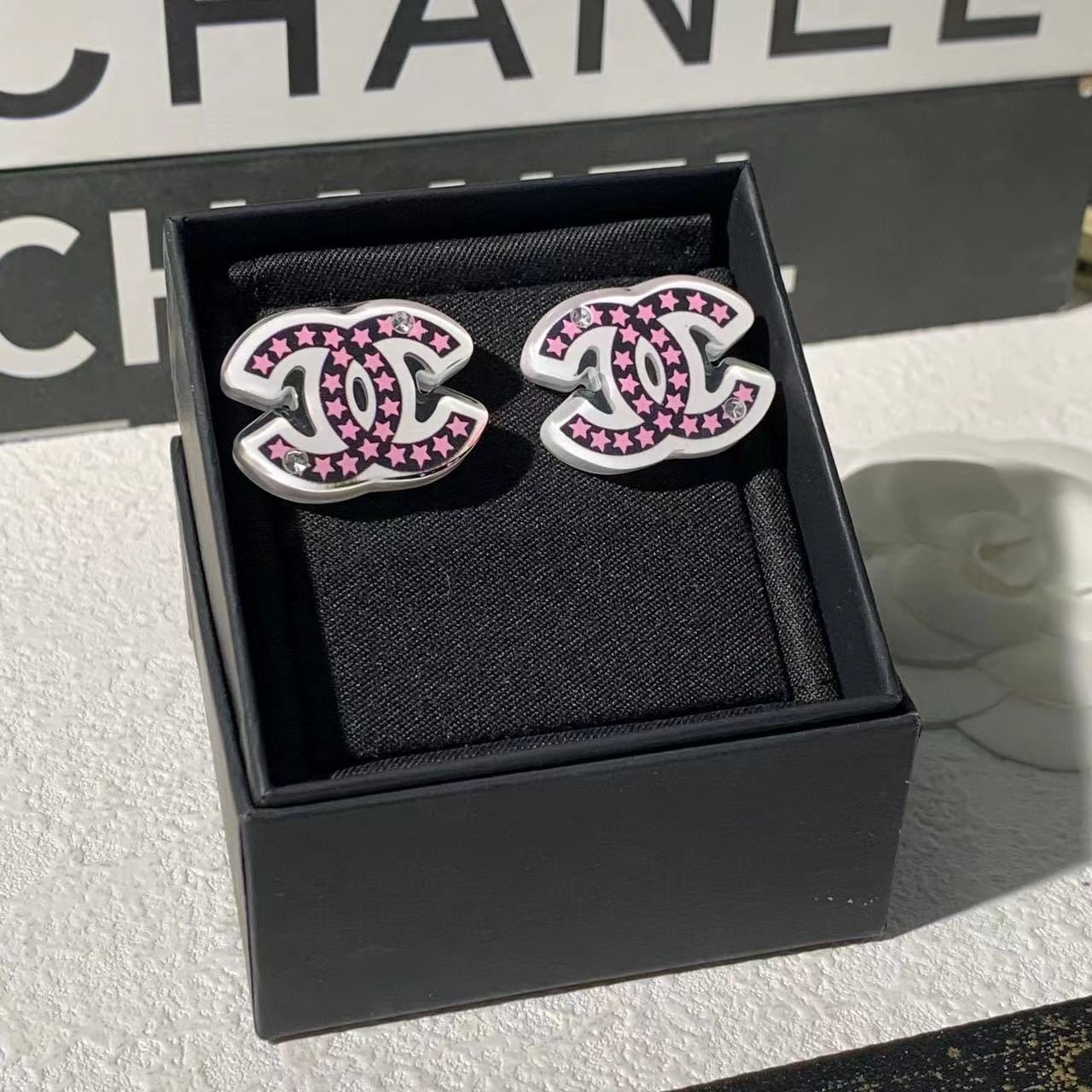 CHANE1 五芒星 ダブルC スタッドピアス【50％割引+送料無料】