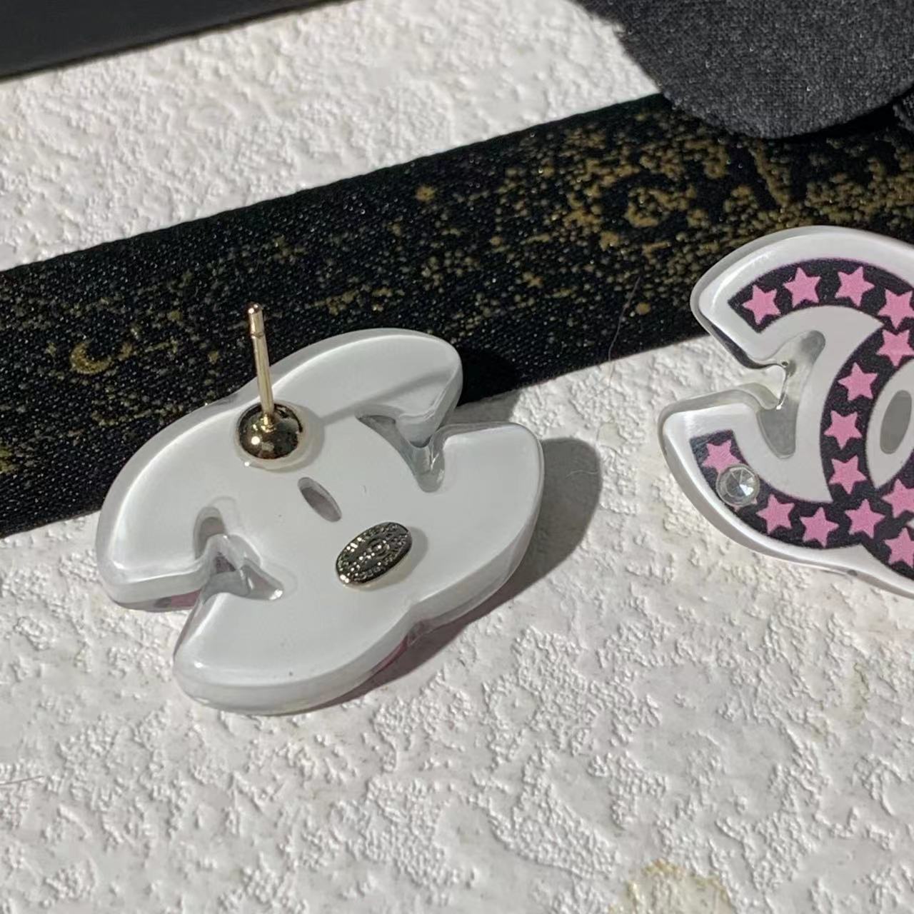 CHANE1 五芒星 ダブルC スタッドピアス【50％割引+送料無料】