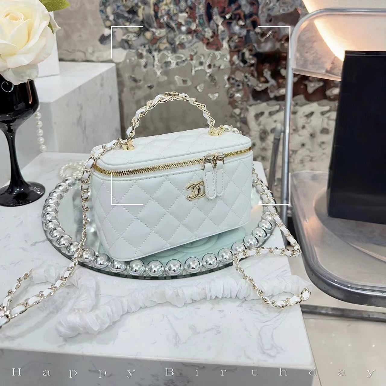 CHANE1 ロゴ レターハンドル ボックスバッグ【50％割引+送料無料】