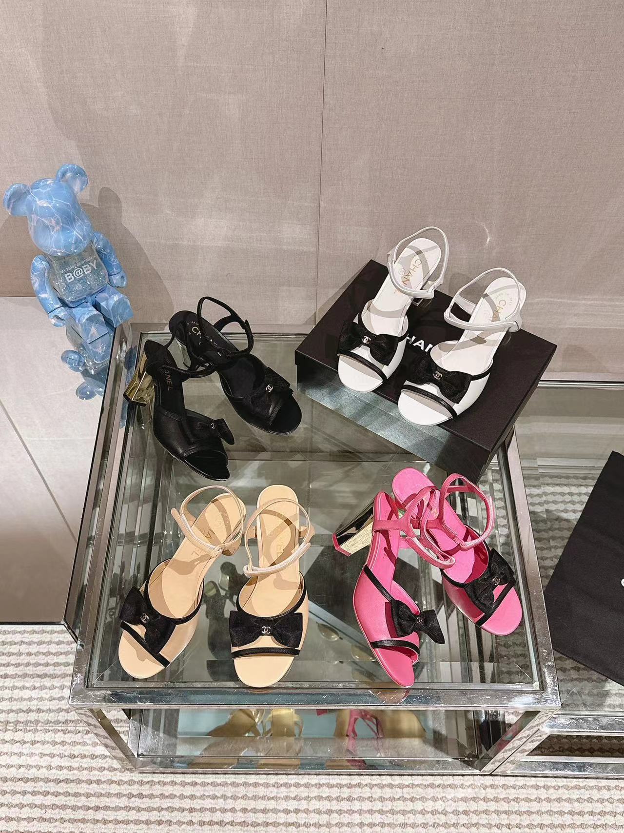 CHANE1 高品質ボウハイヒールサンダル【50％割引+送料無料】