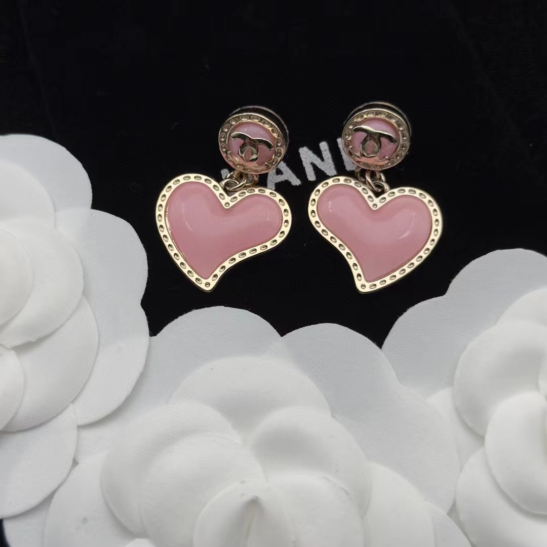 CHANE1 ハート ダブルC ピアス【50％割引+送料無料】