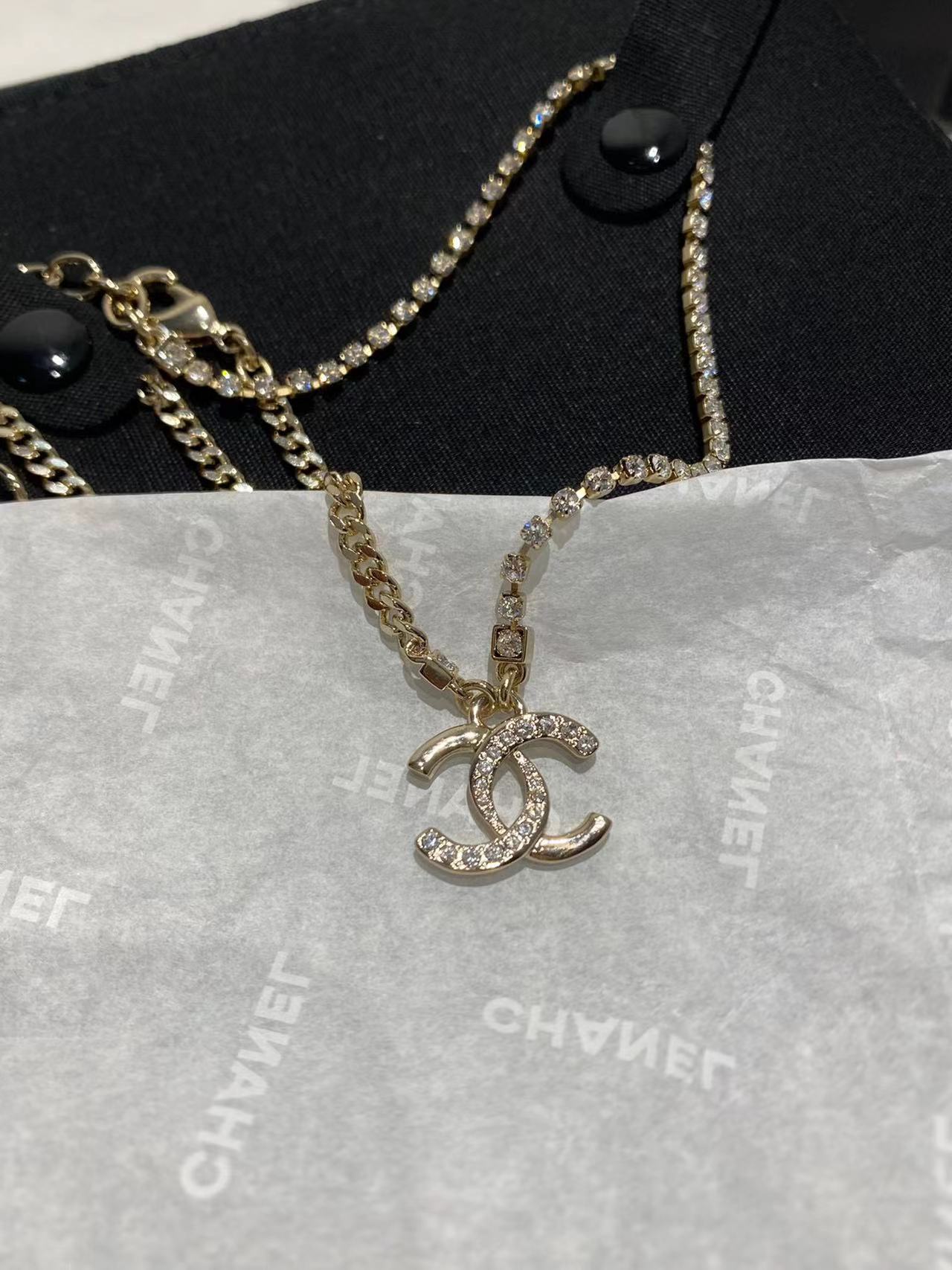 CHANE1AB ダブルCチェーンネックレス【50％割引+送料無料】