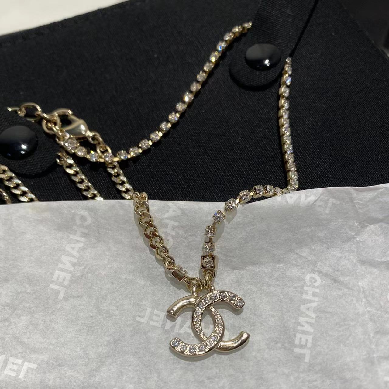 CHANE1AB ダブルCチェーンネックレス【50％割引+送料無料】