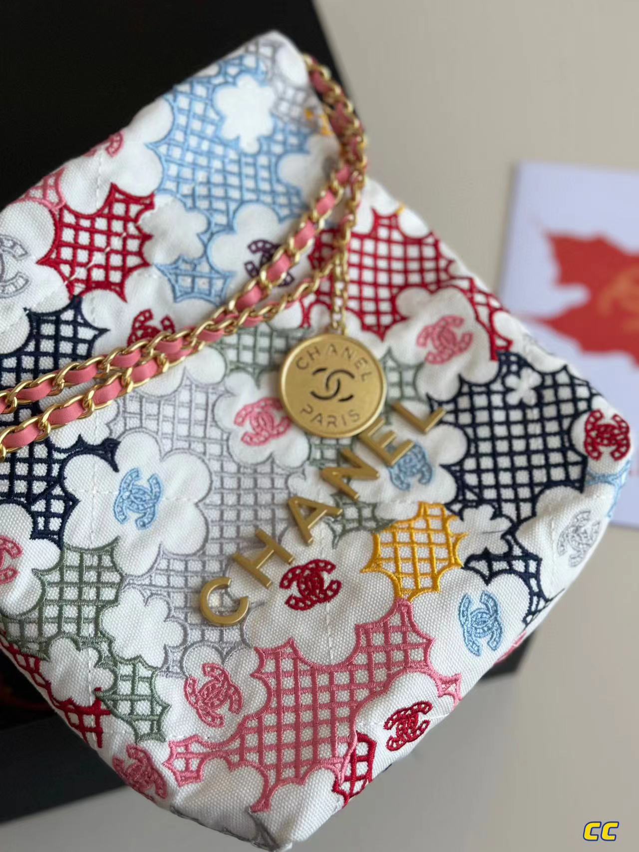 CHANE1 カラフルロゴ ショッピングバッグ【50％割引+送料無料】