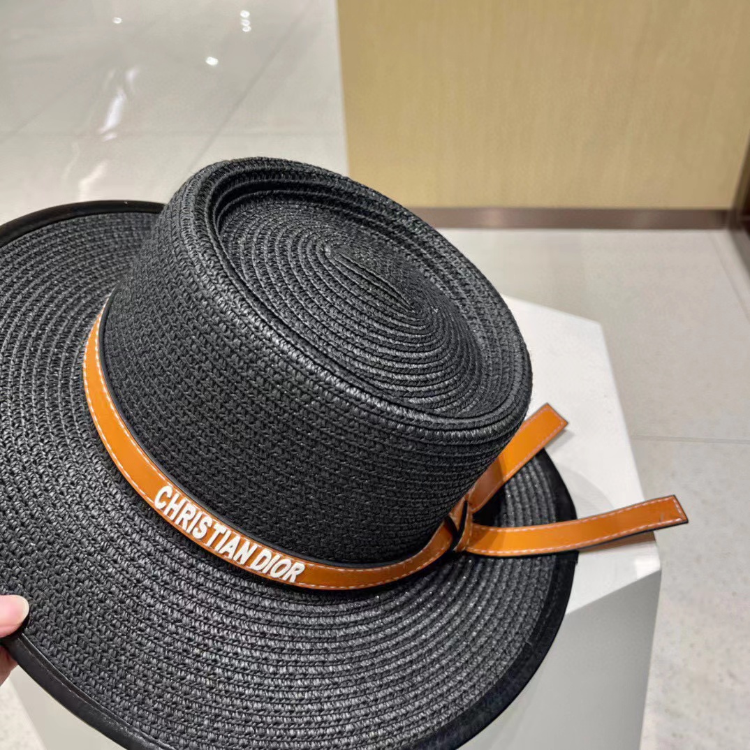 DI0R ベルト文字ストローハット【50％割引+送料無料】