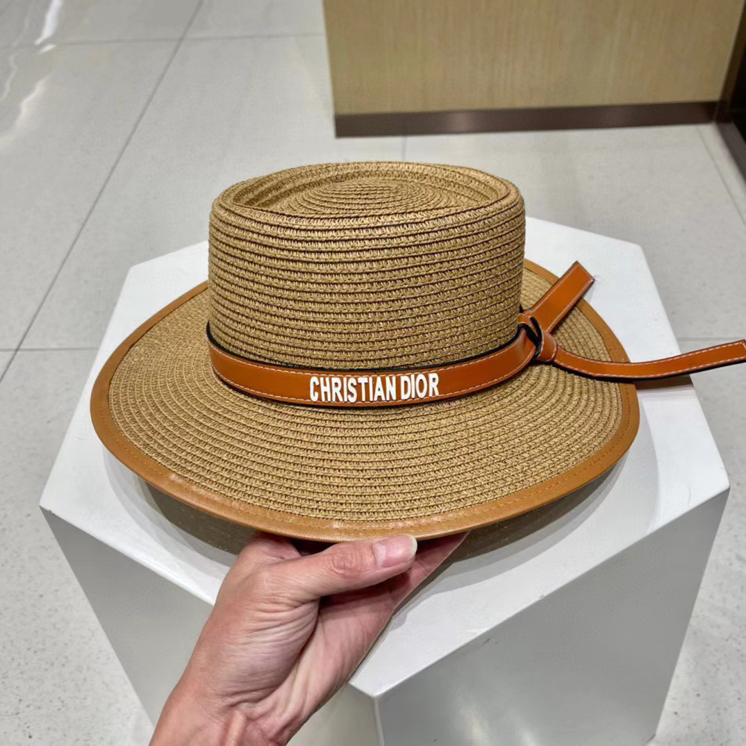 DI0R ベルト文字ストローハット【50％割引+送料無料】
