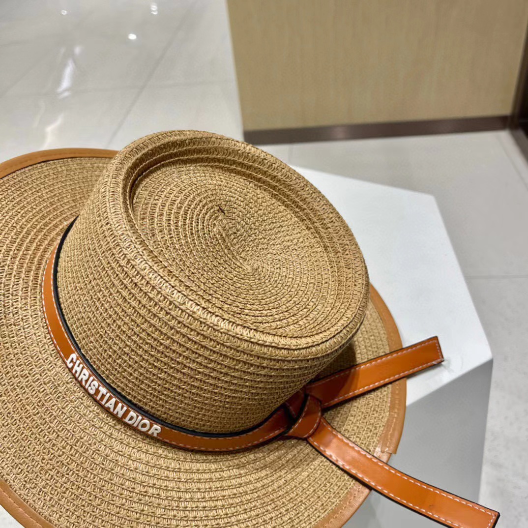 DI0R ベルト文字ストローハット【50％割引+送料無料】