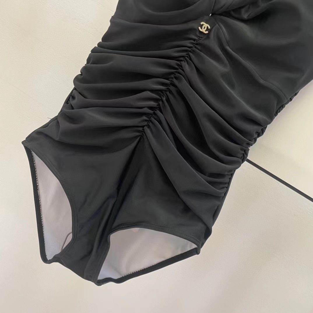 CHANE1 プリーツワンピース水着【50％割引+送料無料】