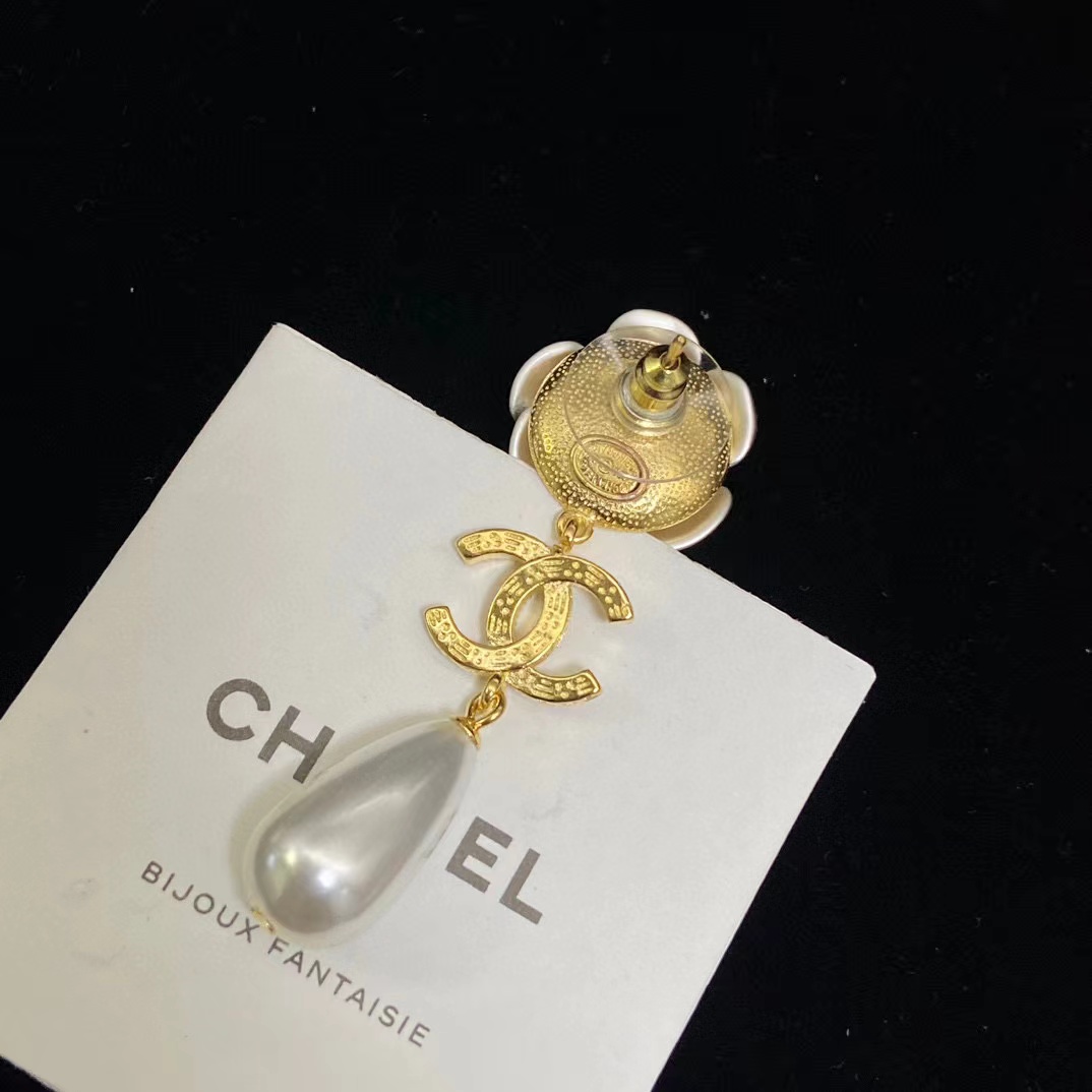 CHANE1 カメリアドロップパールピアス【50％割引+送料無料】