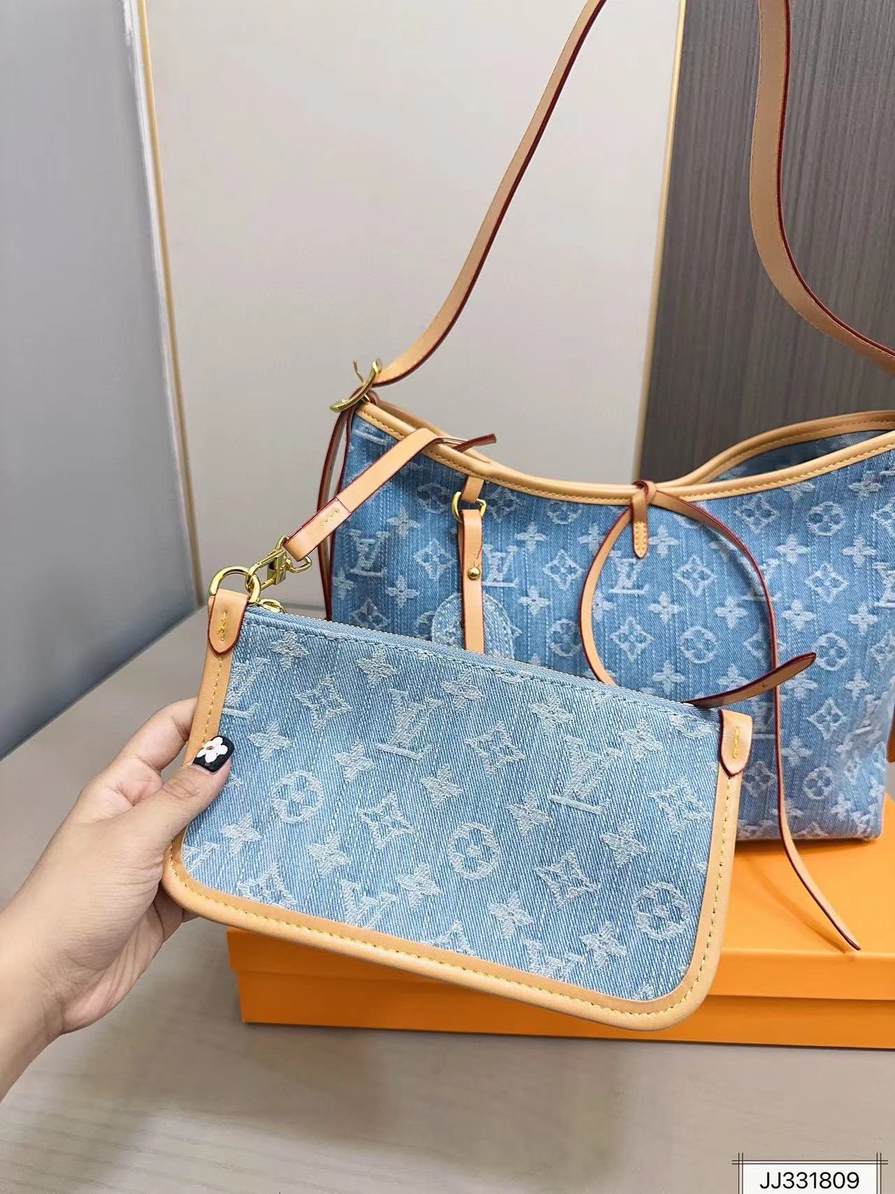 LV Carry all デニムショッピングバッグ【50％割引+送料無料】