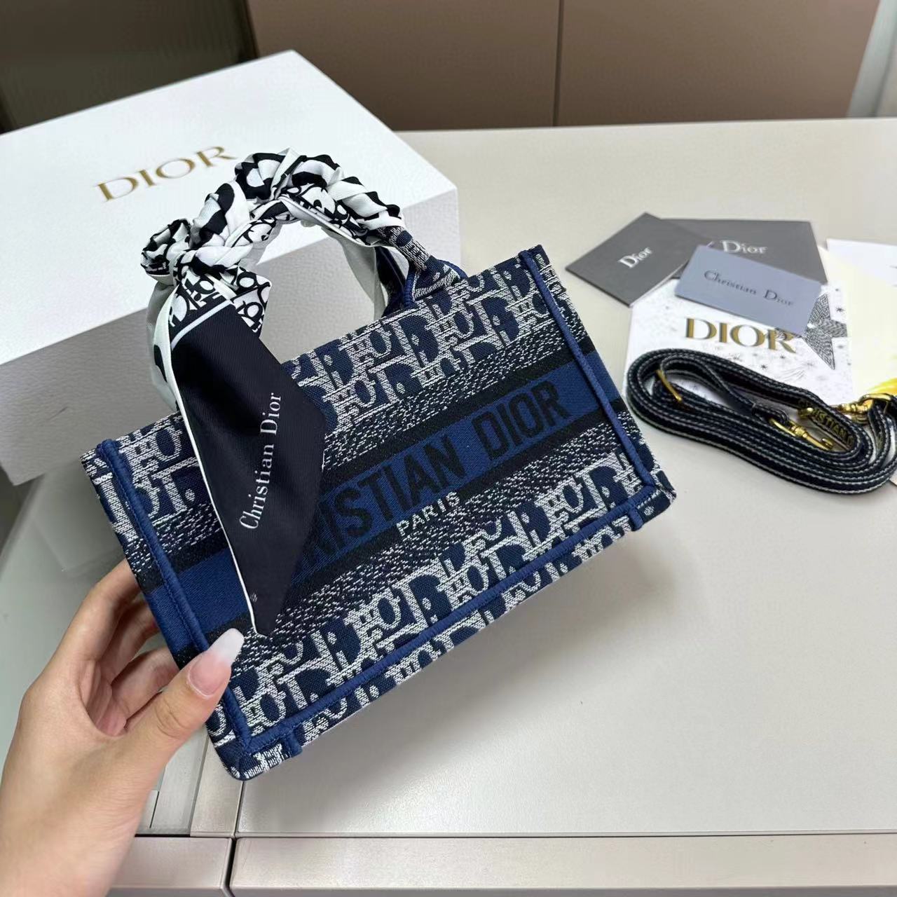 DI0R ジャカード ハンドバッグ【50％割引+送料無料】