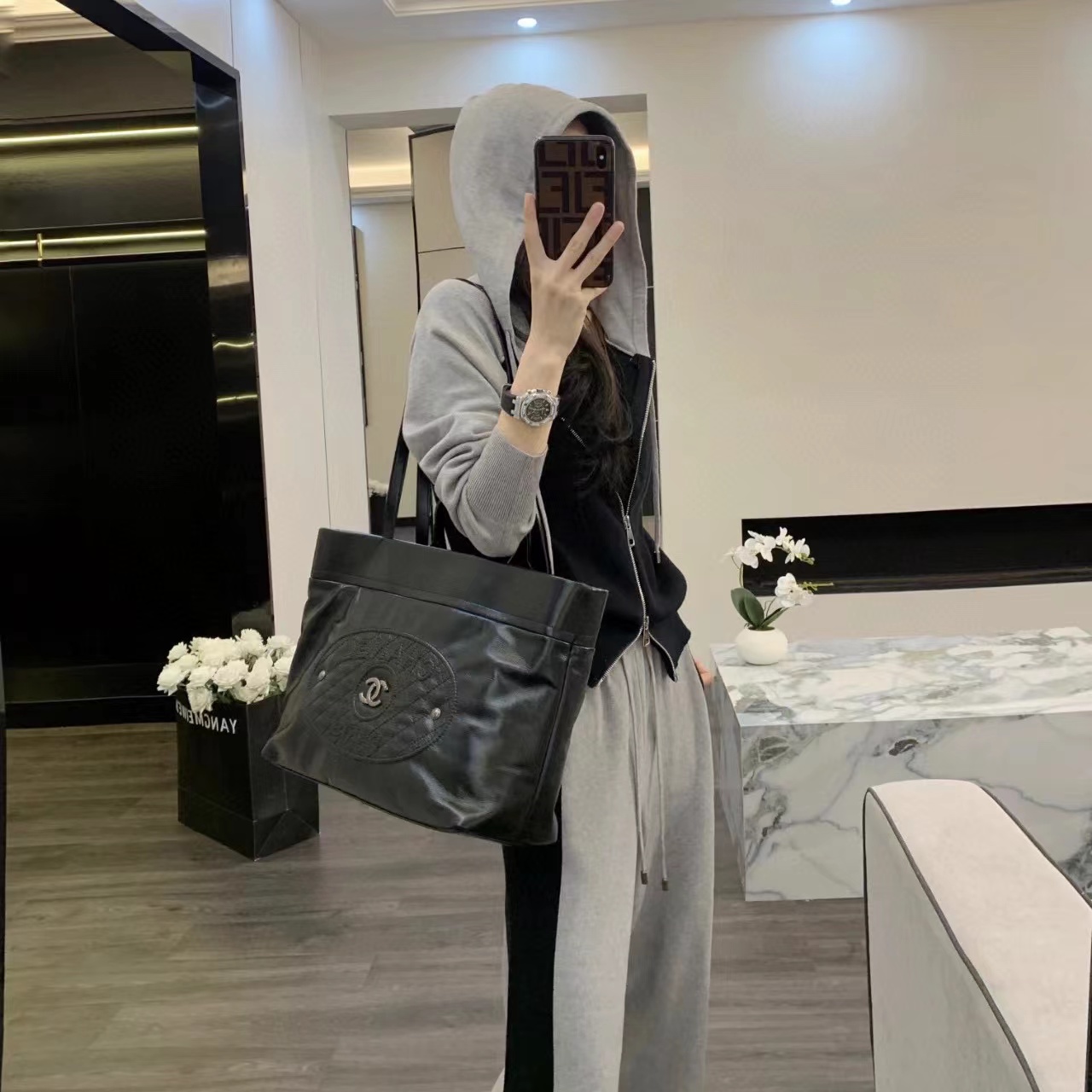 CHANE1 高品質牛革ショッピングバッグ【50％割引+送料無料】