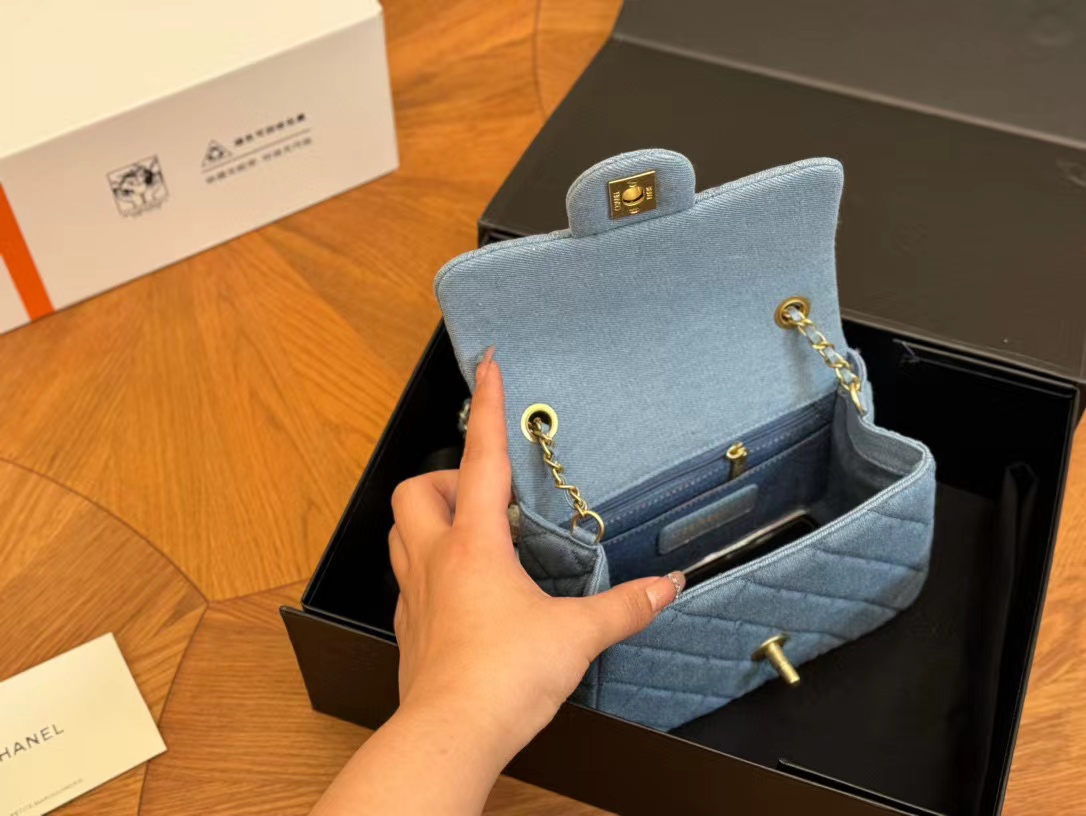 CHANE1 ゴールデン ボール デニム ショルダー クロスボディ バッグ【50％割引+送料無料】