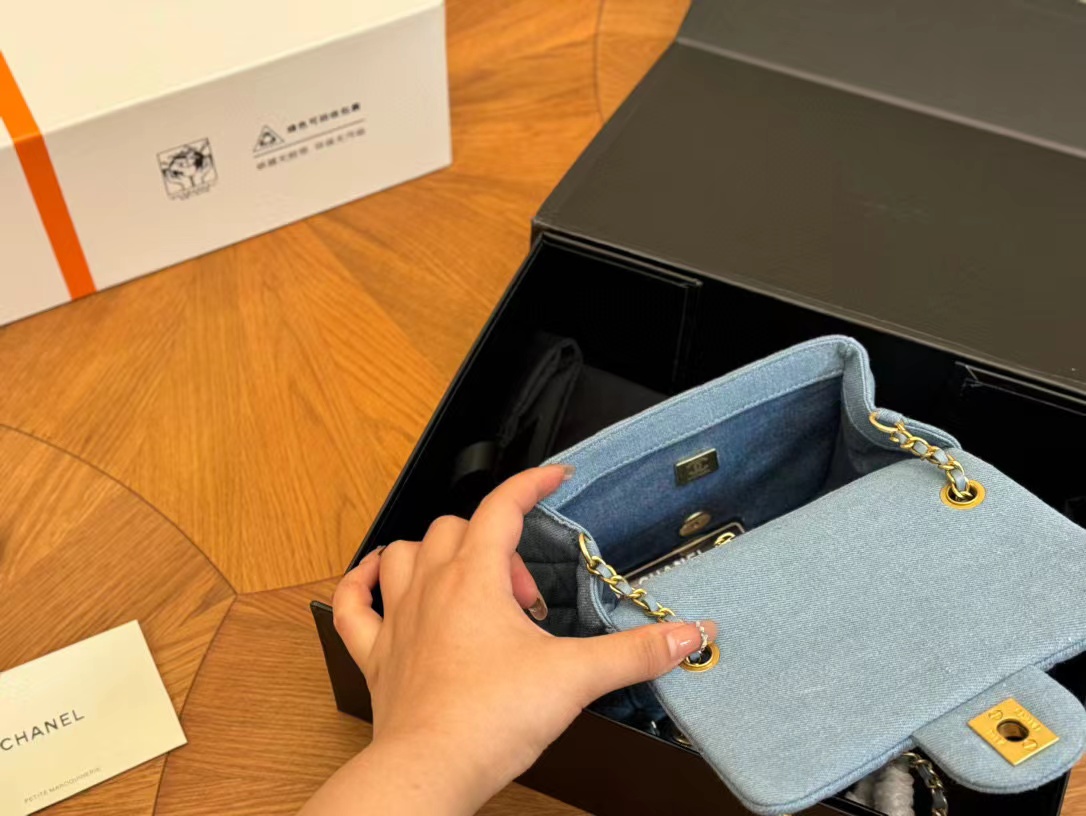 CHANE1 ゴールデン ボール デニム ショルダー クロスボディ バッグ【50％割引+送料無料】