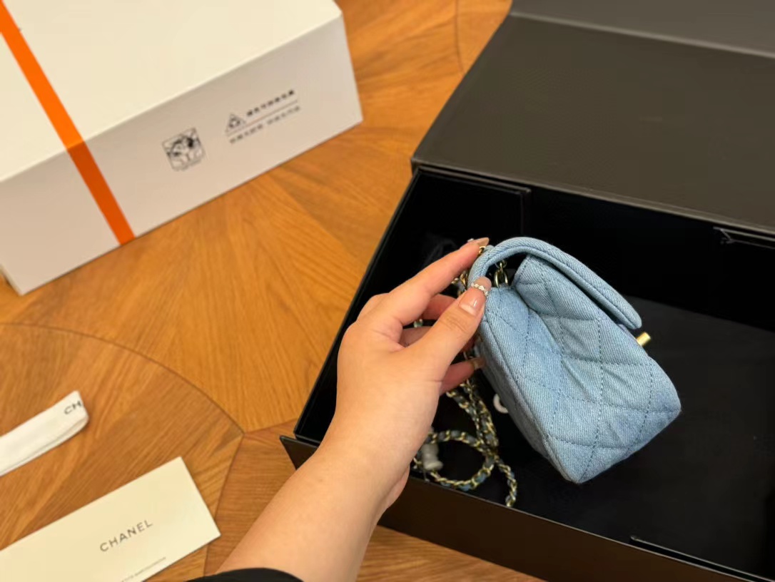 CHANE1 ゴールデン ボール デニム ショルダー クロスボディ バッグ【50％割引+送料無料】