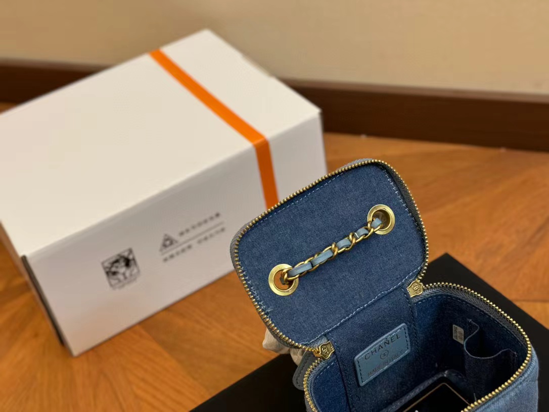 CHANE1 ゴールデンボールデニムショルダースクエアバッグ【50％割引+送料無料】