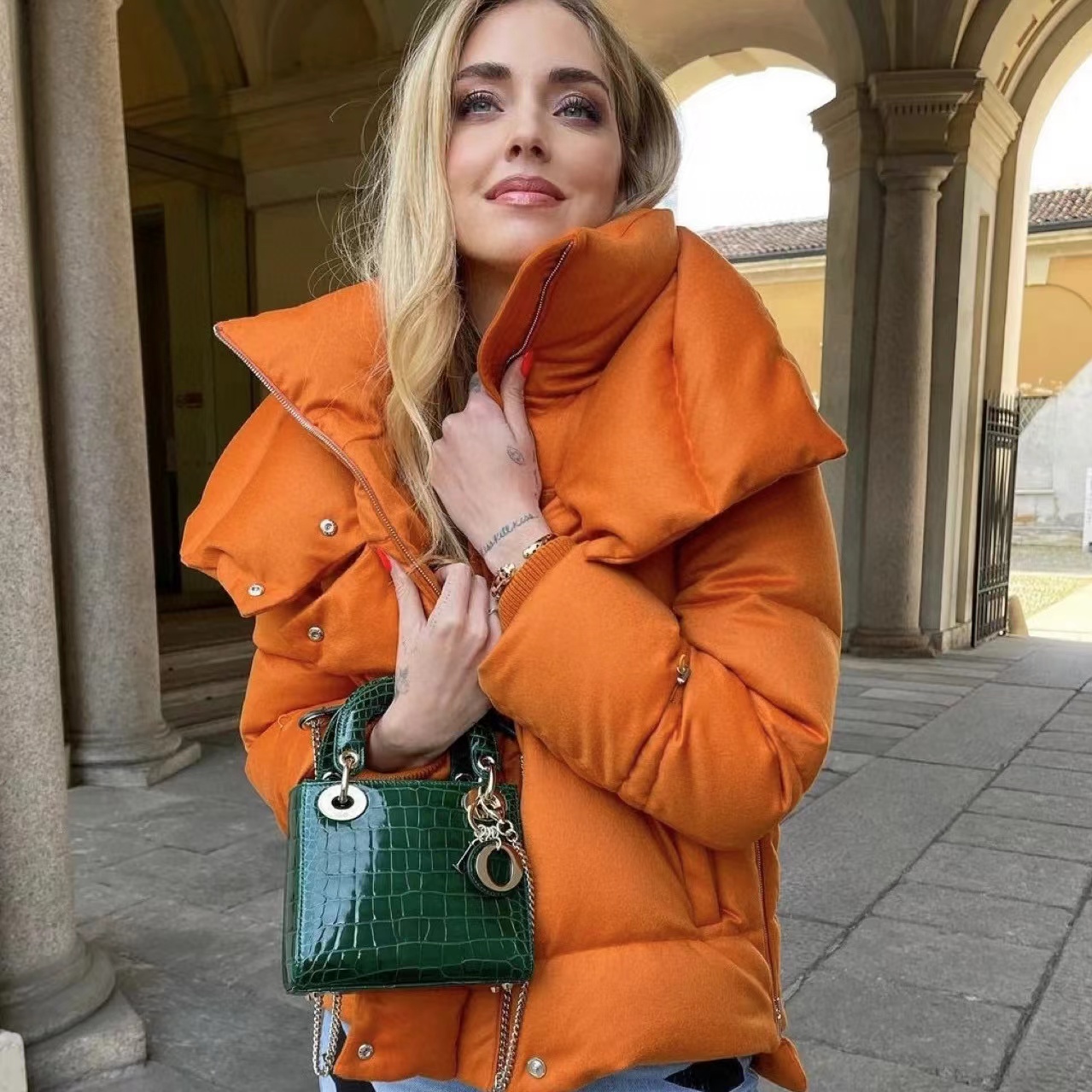 DI0R Lady クロコダイルプリント ハンドバッグ【50％割引+送料無料】