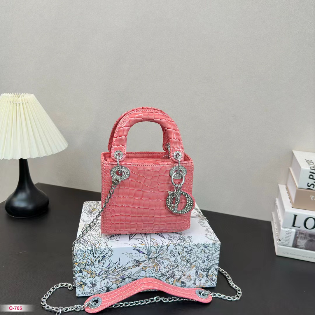 DI0R Lady クロコダイルプリント ハンドバッグ【50％割引+送料無料】