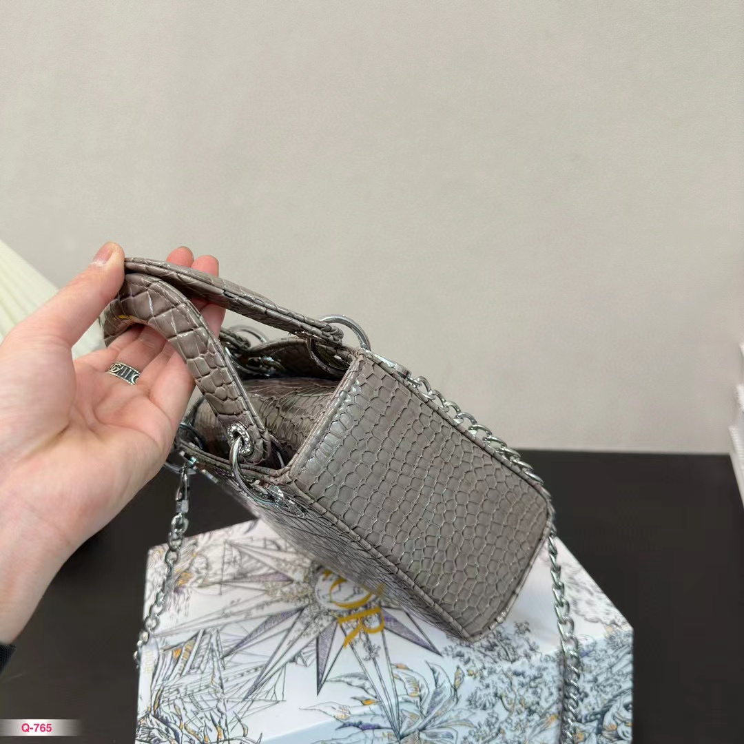 DI0R Lady クロコダイルプリント ハンドバッグ【50％割引+送料無料】