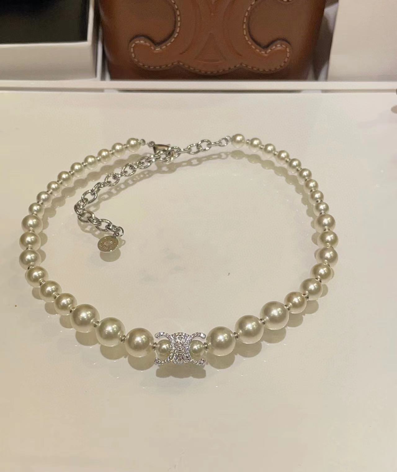 CHANE1 凱旋門 ダイヤモンド パール ネックレス【50％割引+送料無料】