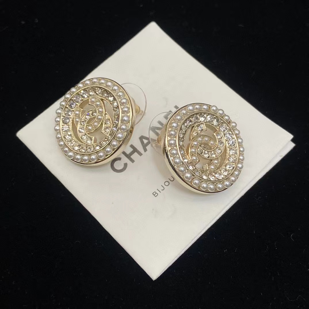 CHANE1 ラウンドパールイヤリング【50％割引+送料無料】