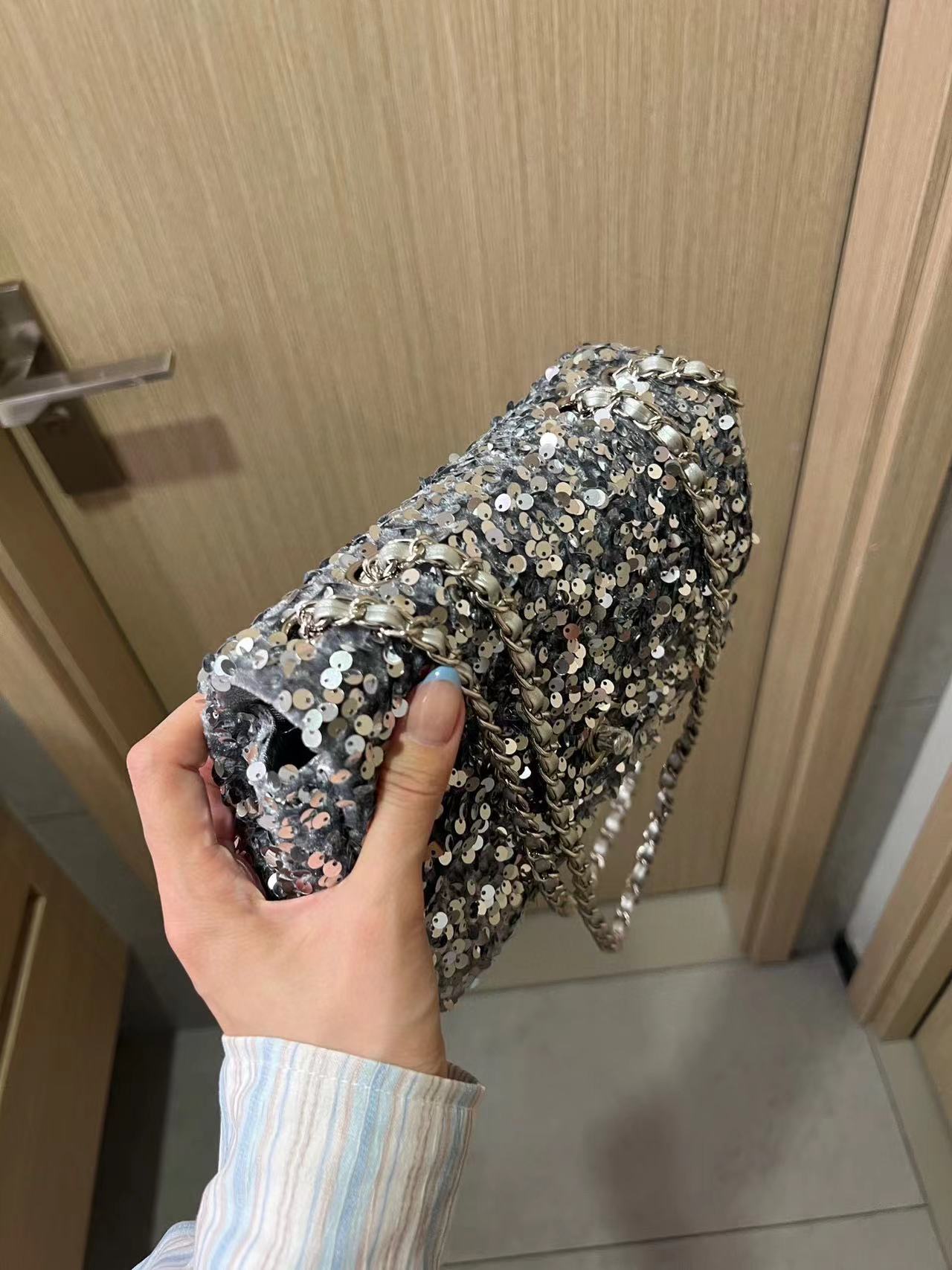 CHANE1 スパンコール付きショルダークロスボディバッグ【50％割引+送料無料】