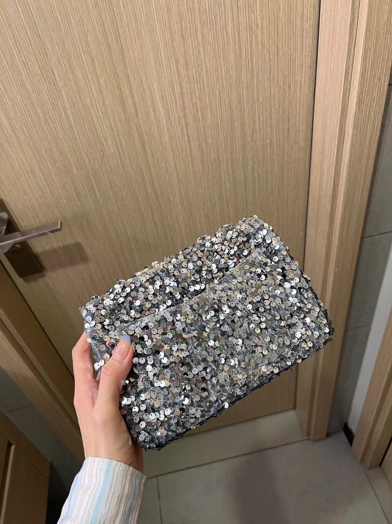 CHANE1 スパンコール付きショルダークロスボディバッグ【50％割引+送料無料】