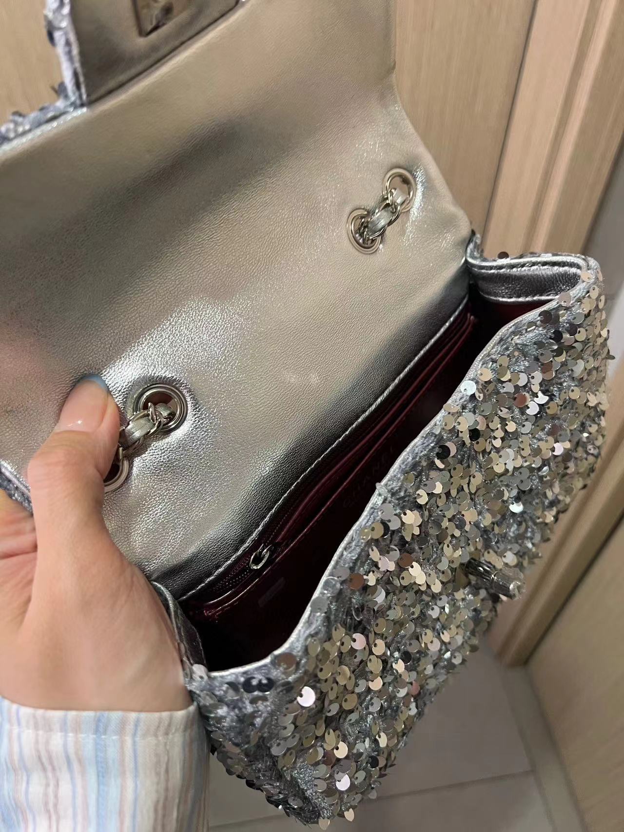 CHANE1 スパンコール付きショルダークロスボディバッグ【50％割引+送料無料】