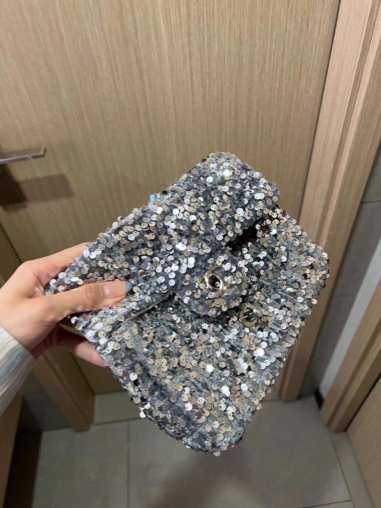 CHANE1 スパンコール付きショルダークロスボディバッグ【50％割引+送料無料】