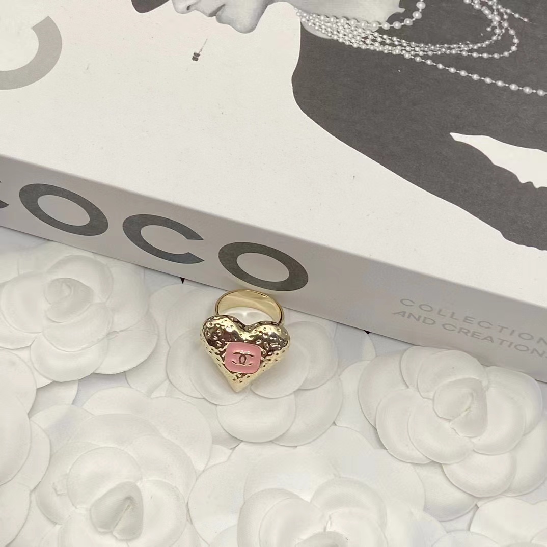 CHANE1 ダブルC ピーチハートリング【50％割引+送料無料】