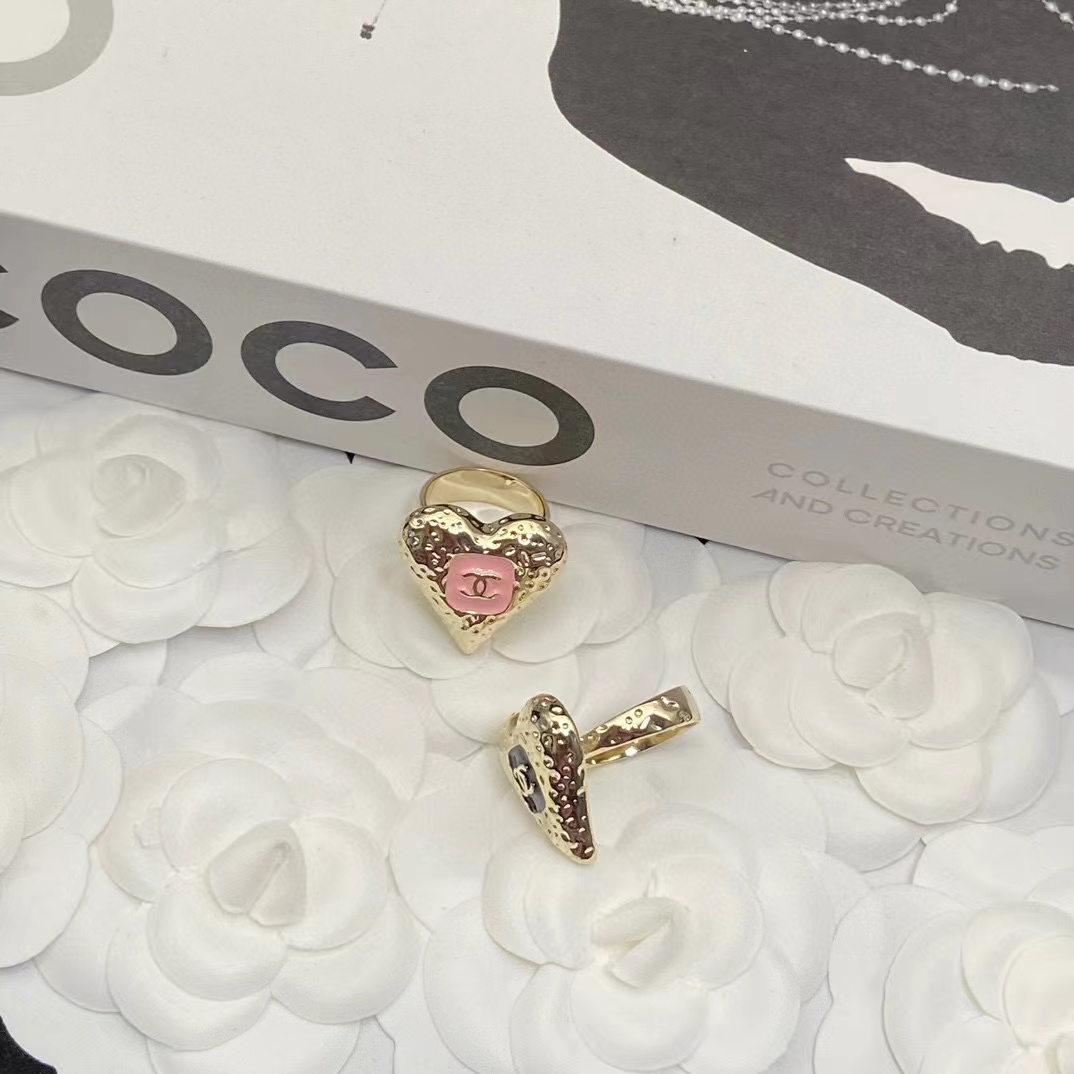 CHANE1 ダブルC ピーチハートリング【50％割引+送料無料】