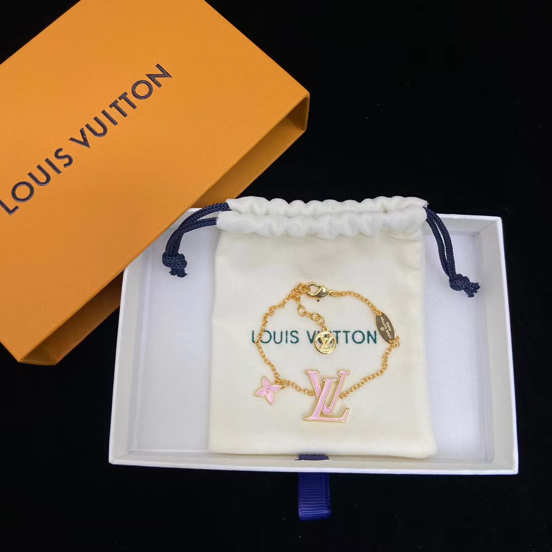 LV ピンク エナメル ブレスレット【50％割引+送料無料】