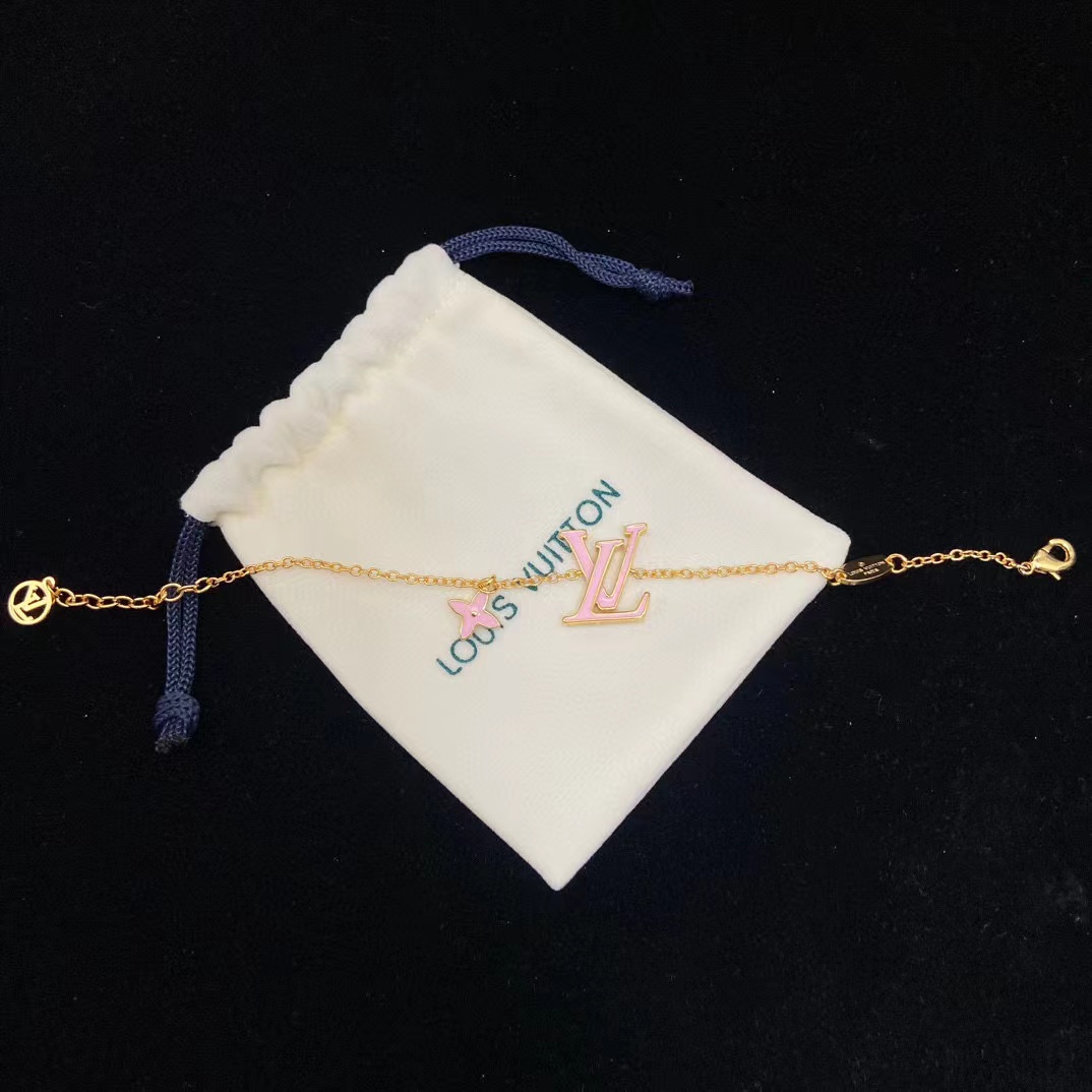 LV ピンク エナメル ブレスレット【50％割引+送料無料】