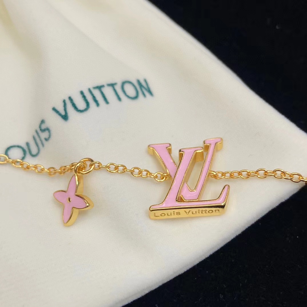 LV ピンク エナメル ブレスレット【50％割引+送料無料】