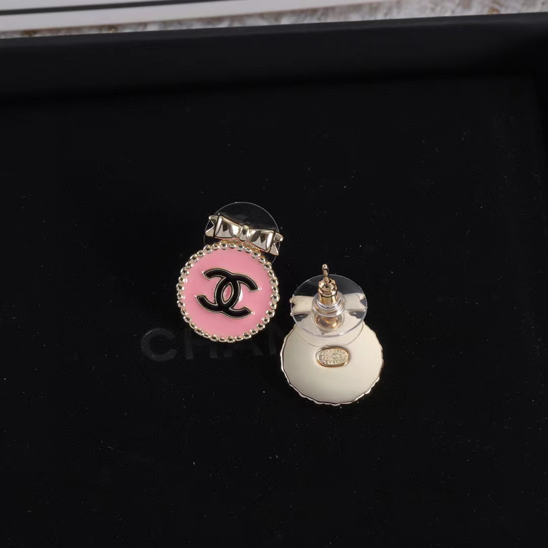 CHANE1 ダブルC ラウンドピアス【50％割引+送料無料】